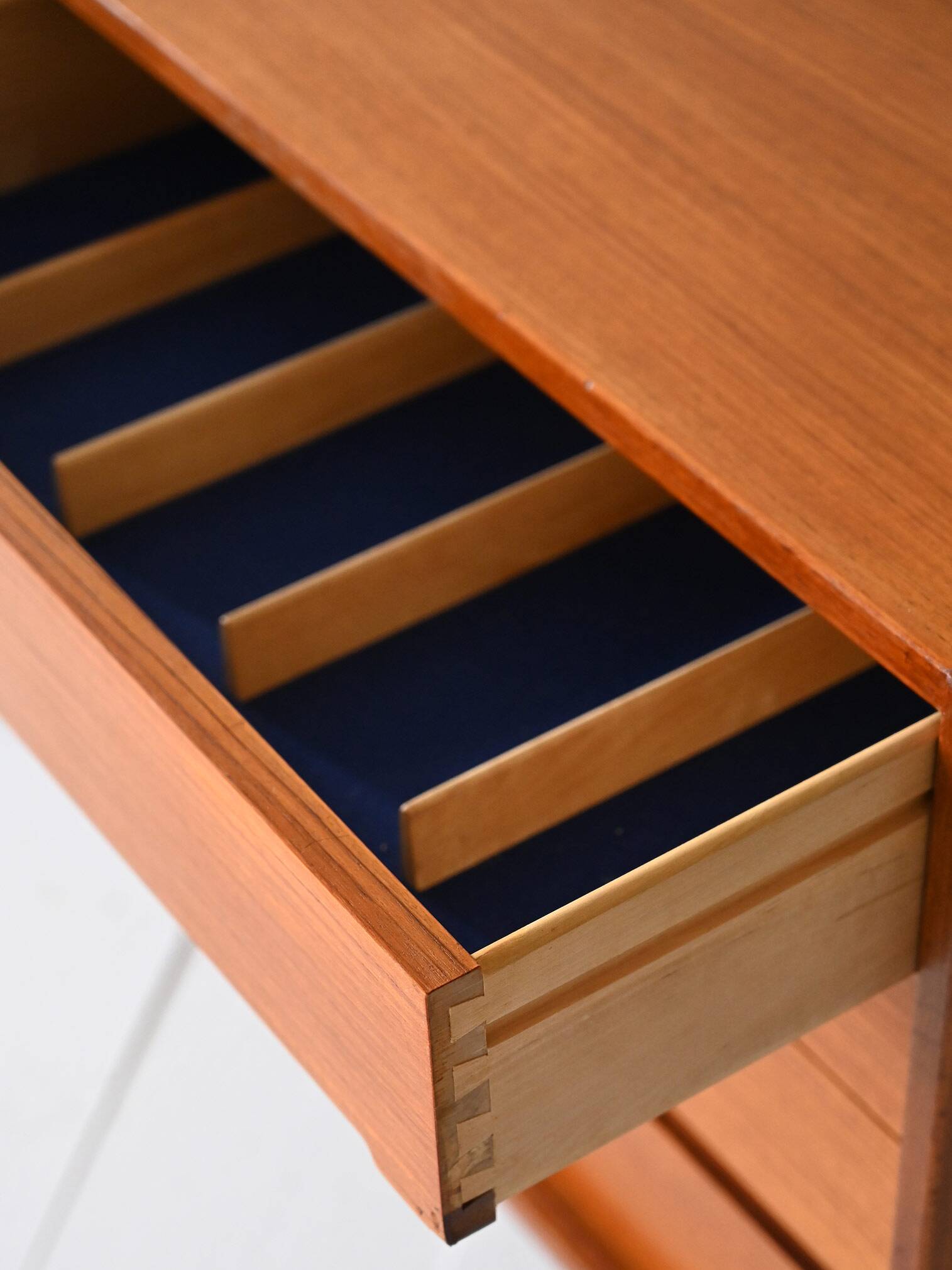 Teak sideboard with sliding door