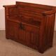 Oak bench chest with incorporated panels and gothic elements