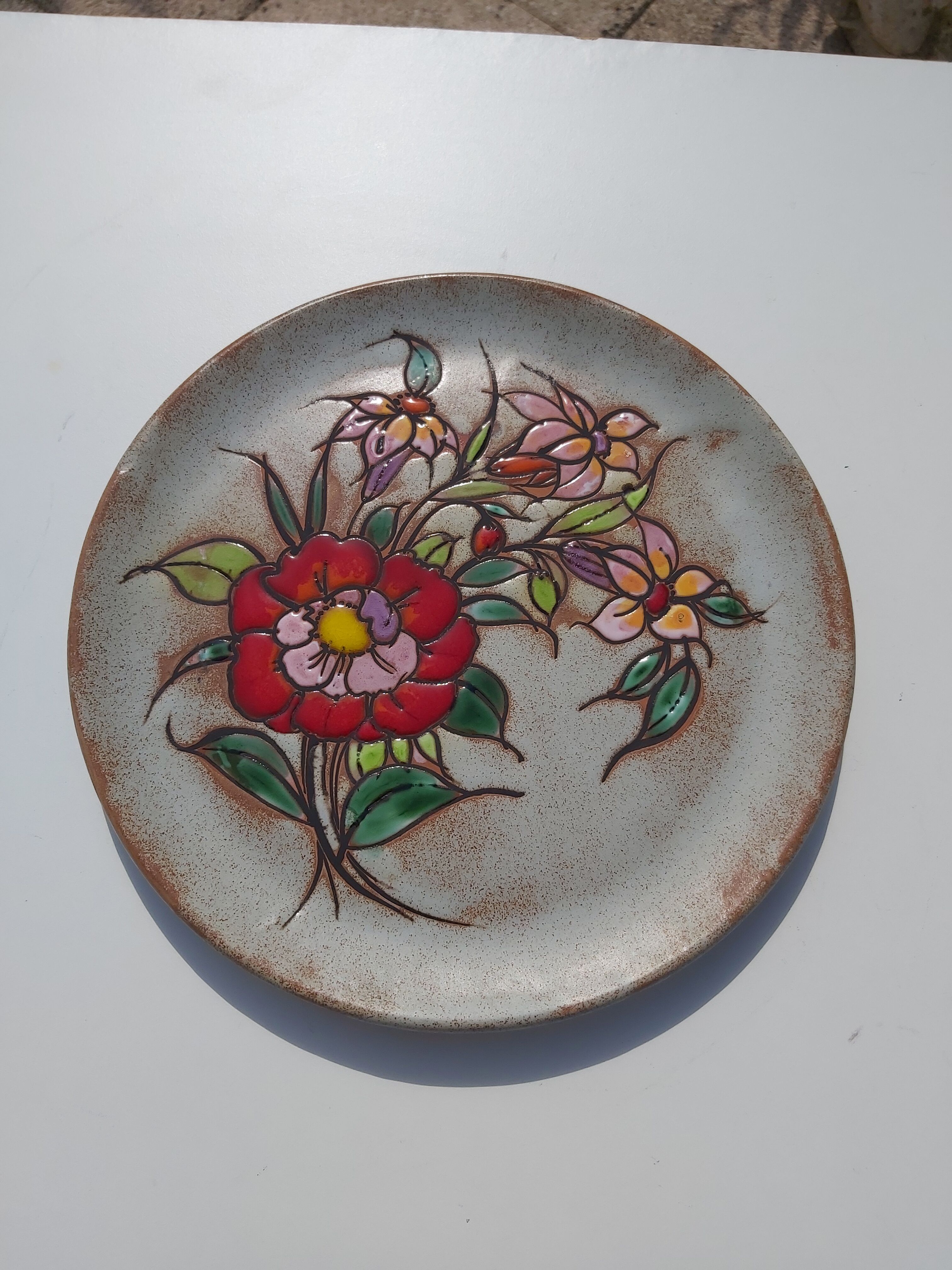 Vallauris enamelled plate