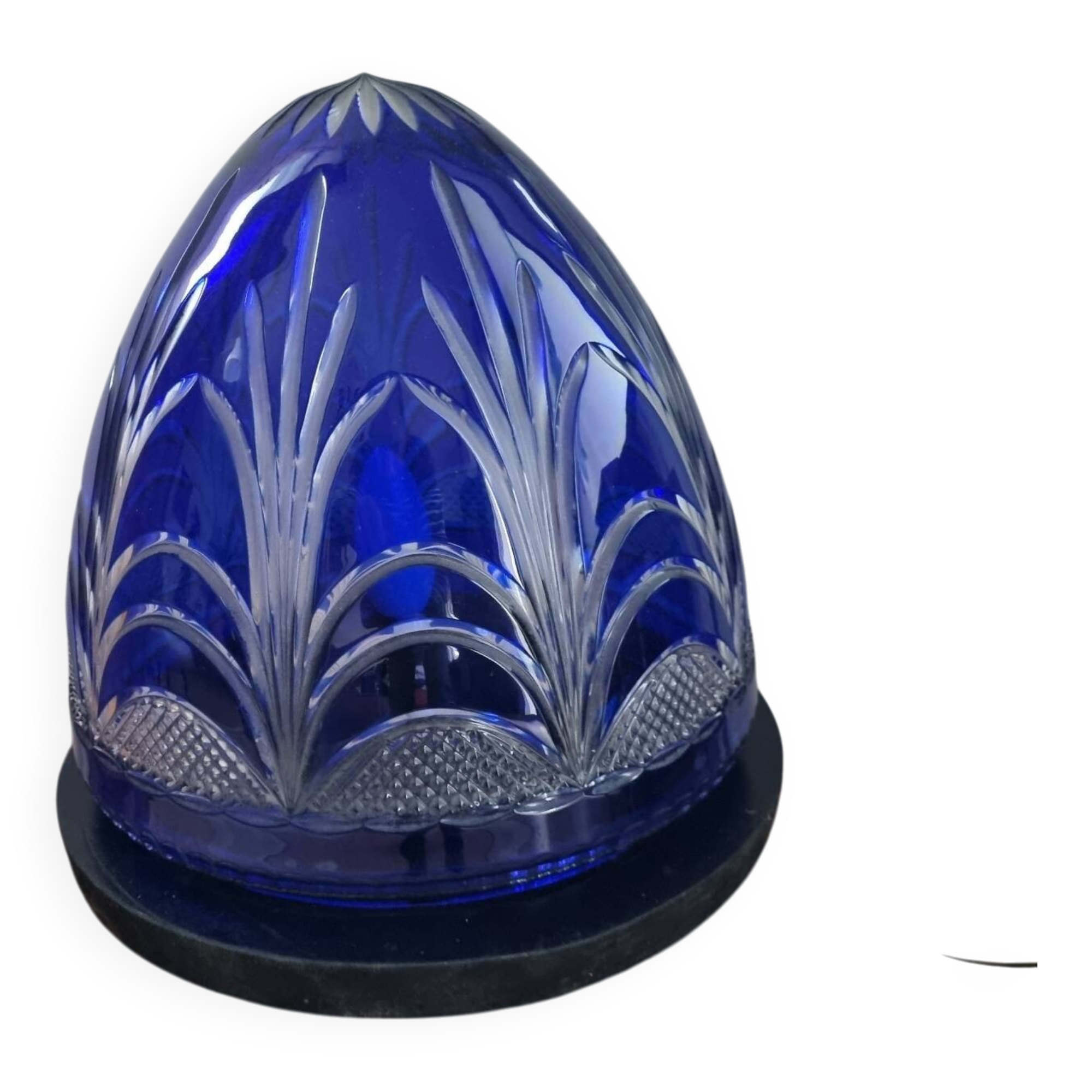 St Louis crystal egg lamp