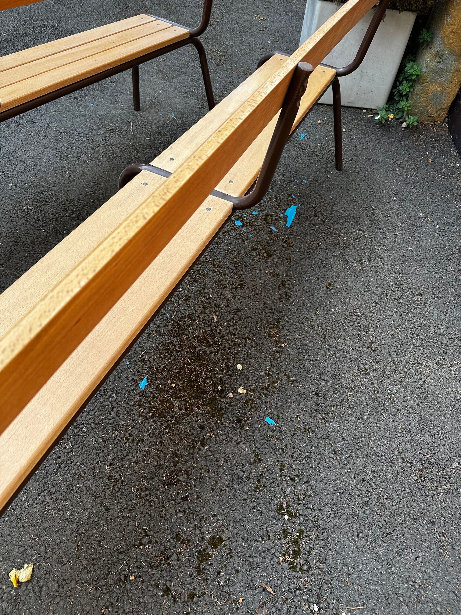 Pair of school benches