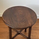 Antique 19th century style turned wooden pedestal table