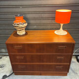 Scandinavian chest of drawers with 3 drawers, 1970s