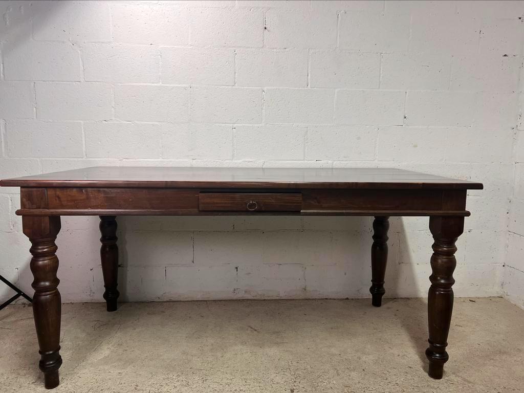 Vintage wooden farmhouse table