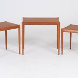 Nest of Tables in Teak, Denmark, 1960s, Set of 3