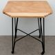 Wood and metal dessert trolley on wheels, vintage Eiffel leg, made in France 1960.