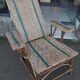 Rattan Chaise Longue Armchair, late 19th century Belle Epoque.