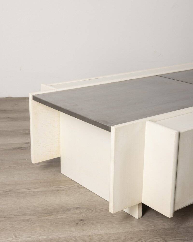Wooden and chromed metal vintage bar table, 60s