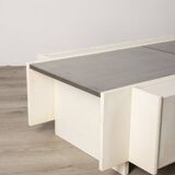 Wooden and chromed metal vintage bar table, 60s