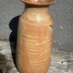 Vintage 1950s ceramic vase with floral decoration - signed Vallauris H 20 cm