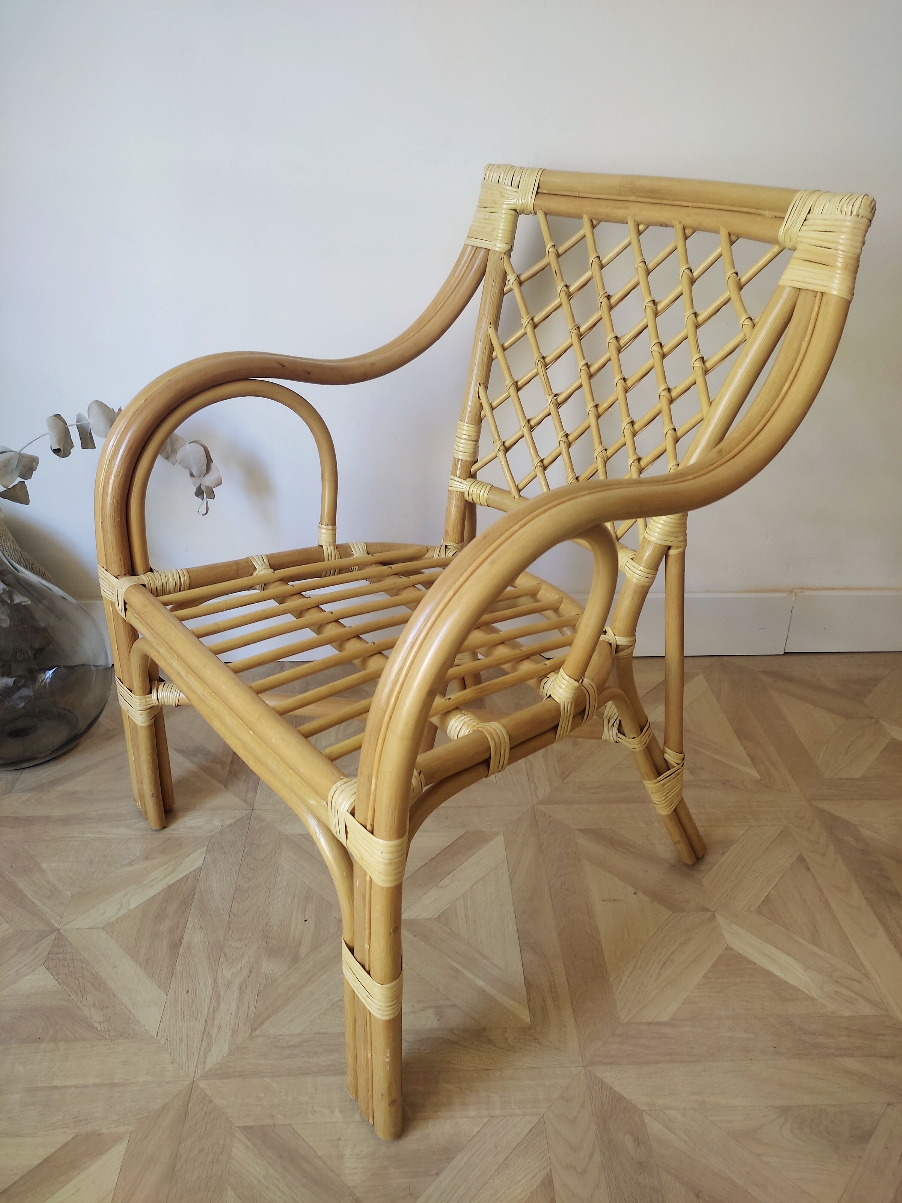 Rattan armchair