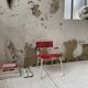 Vintage red scoubidou children's chair