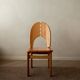 Scandinavian Brutalist Pine Dining Chairs with Sculptural Back, 1970, Set of 6