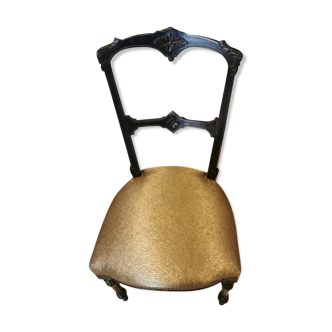 Chaise Napoleon ancienne tissu galuchat