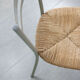 Vintage italian straw and metal chair
