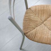 Vintage italian straw and metal chair