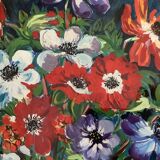 Bouquet of anemones = signed painting