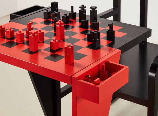 Table d'échecs 'Workers Club' extrêmement rare par Alexander Rodchenko 1925/1979