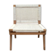 1950s armchair in solid teak and cotton rope