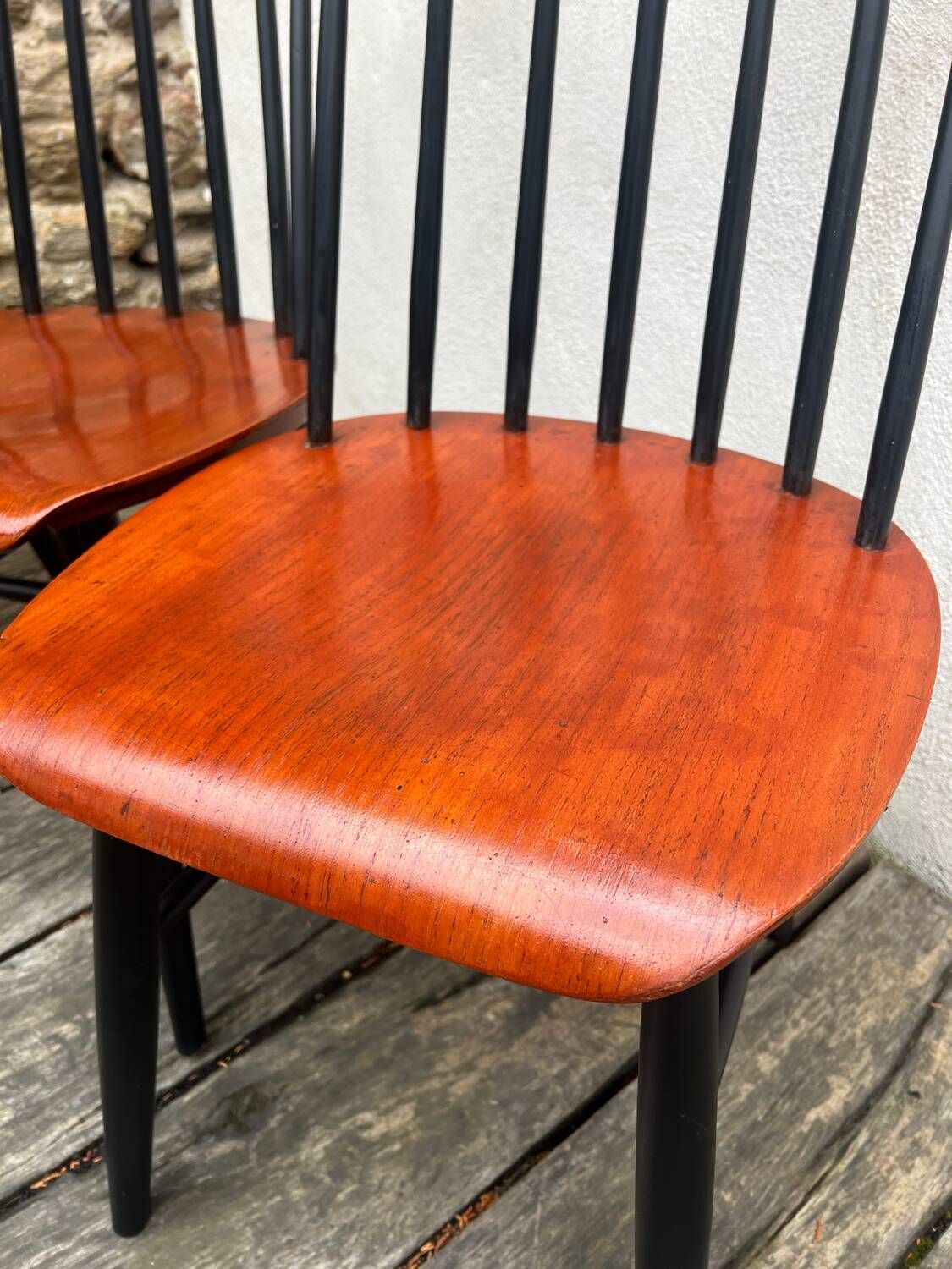Chaises scandinaves de Tapiovaara modèle Fanett vintage années 60