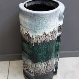 Green and white floor vase by Dumler & Breiden 1970s