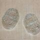 Pair of molded crystal salt and pepper shakers