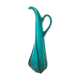 Vase carafe bleu paon opaline soufflée
