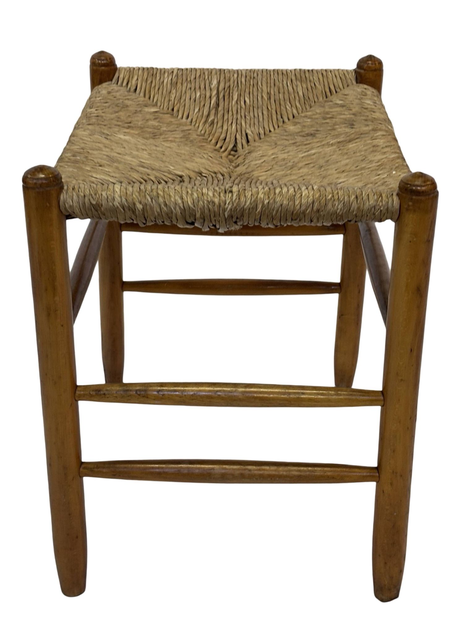 Tabouret vintage en corde de papier danois tabouret ottoman du milieu du siècle