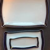 Series of 3 imperial porcelain trays Russia Kuznetsov