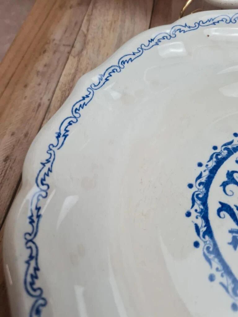 Pair of Gien plates model Rouen blue – classic decor