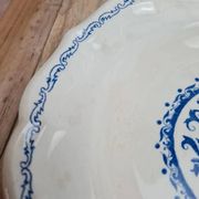 Paire d’assiettes Gien modèle Rouen bleu – décor classique