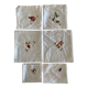 Lot 6 serviettes vintages broderies