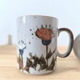 Paire de mugs en grès vernissé 1970