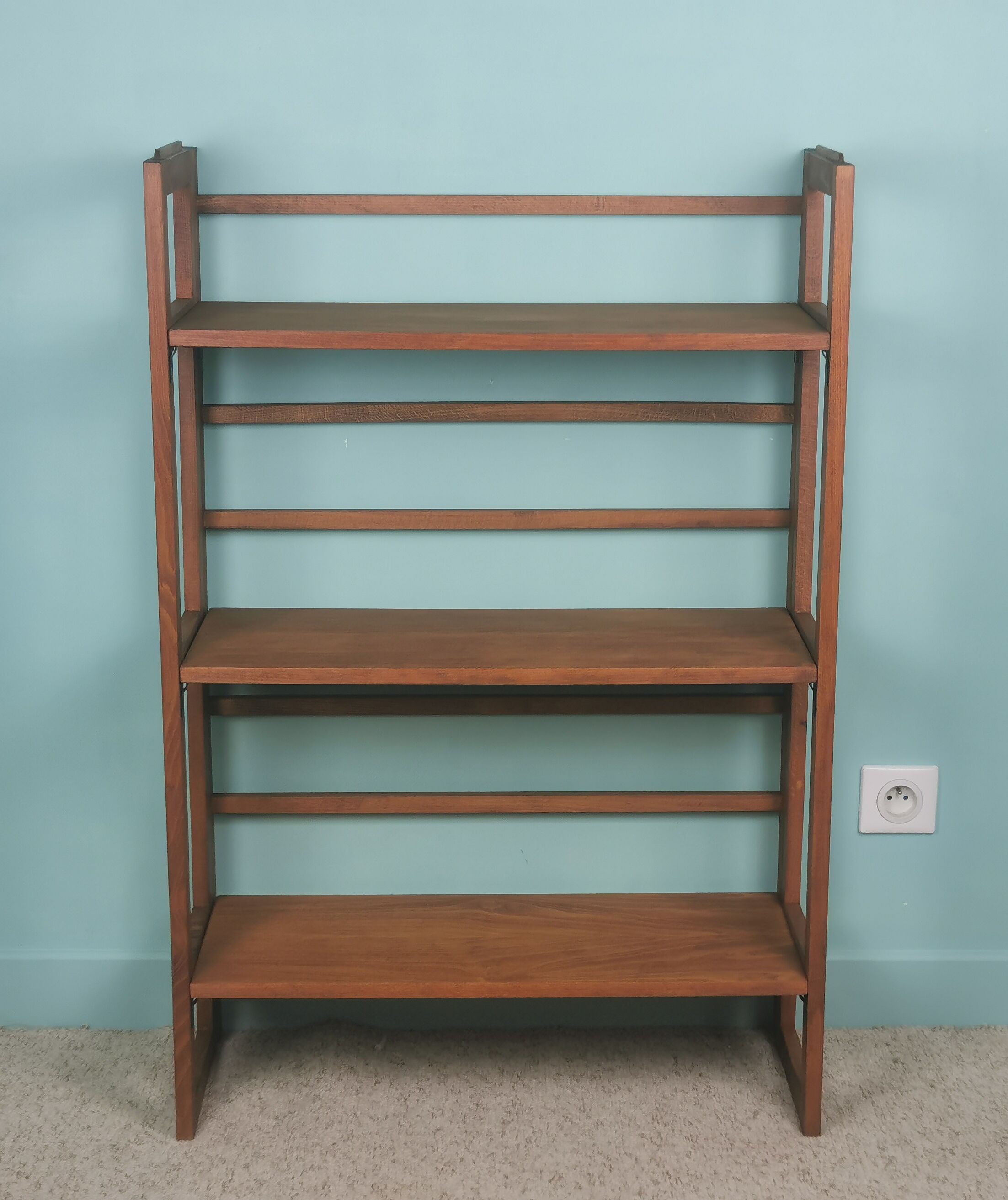 Folding bookcase shelf 50's