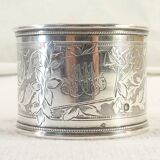Solid silver towel round late 19th