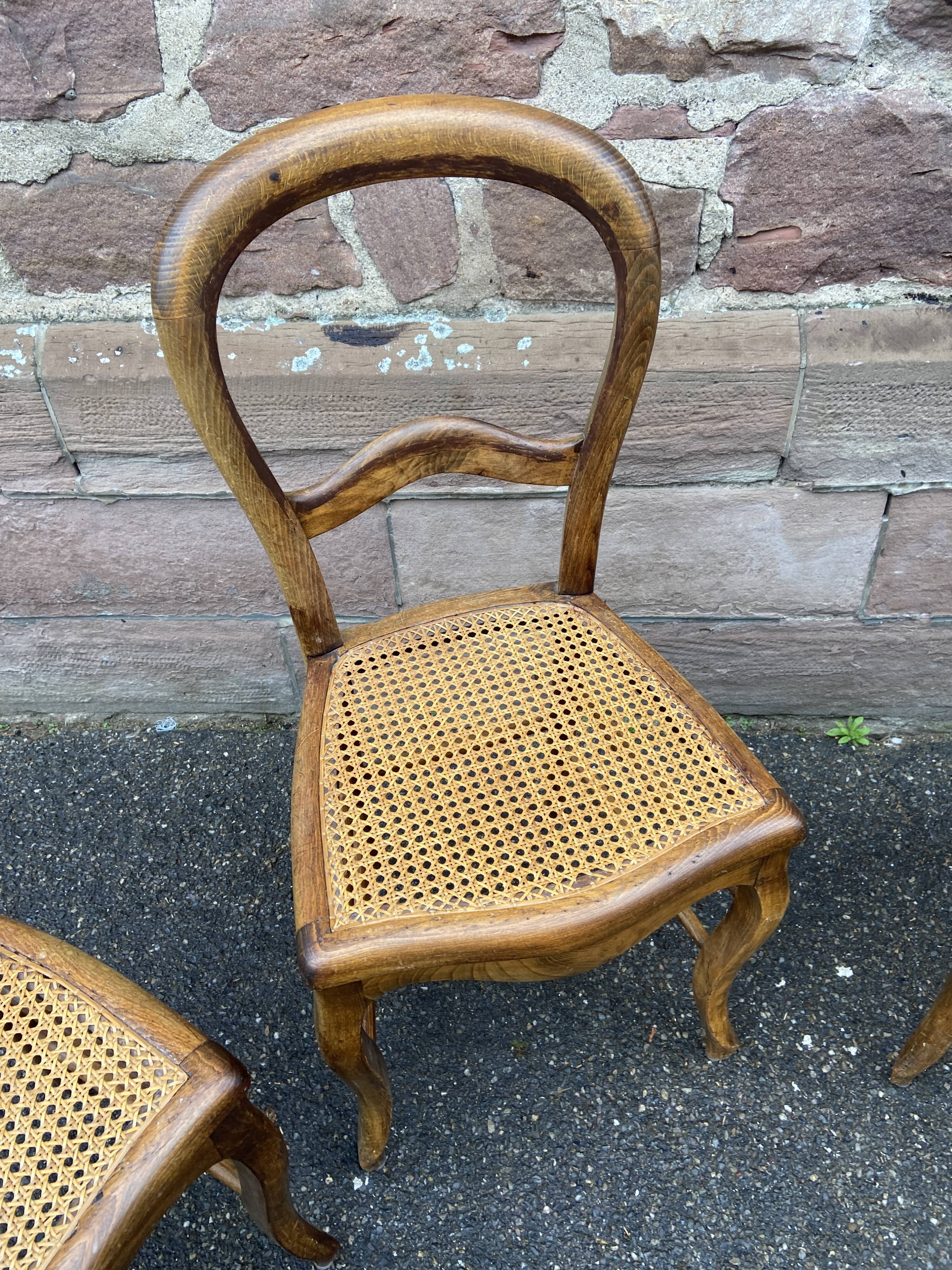 4 rustic Louis Philippe period chairs