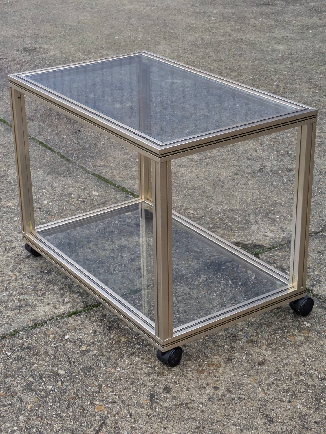 Small serving table on wheels Pierre Vandel 1970