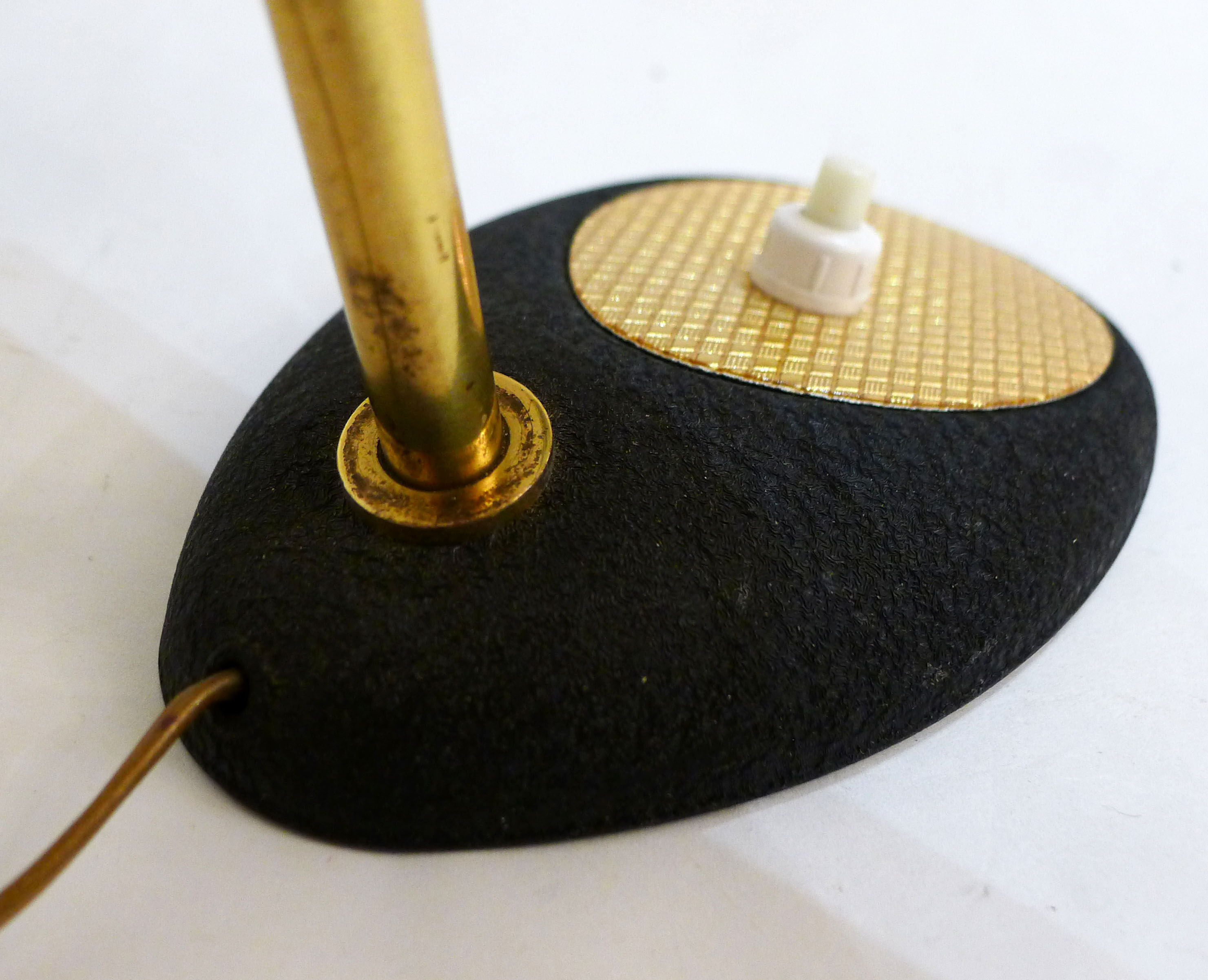 Small black Aluminor desk lamp - gilded