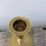 Small 19th century gilded brass candlestick