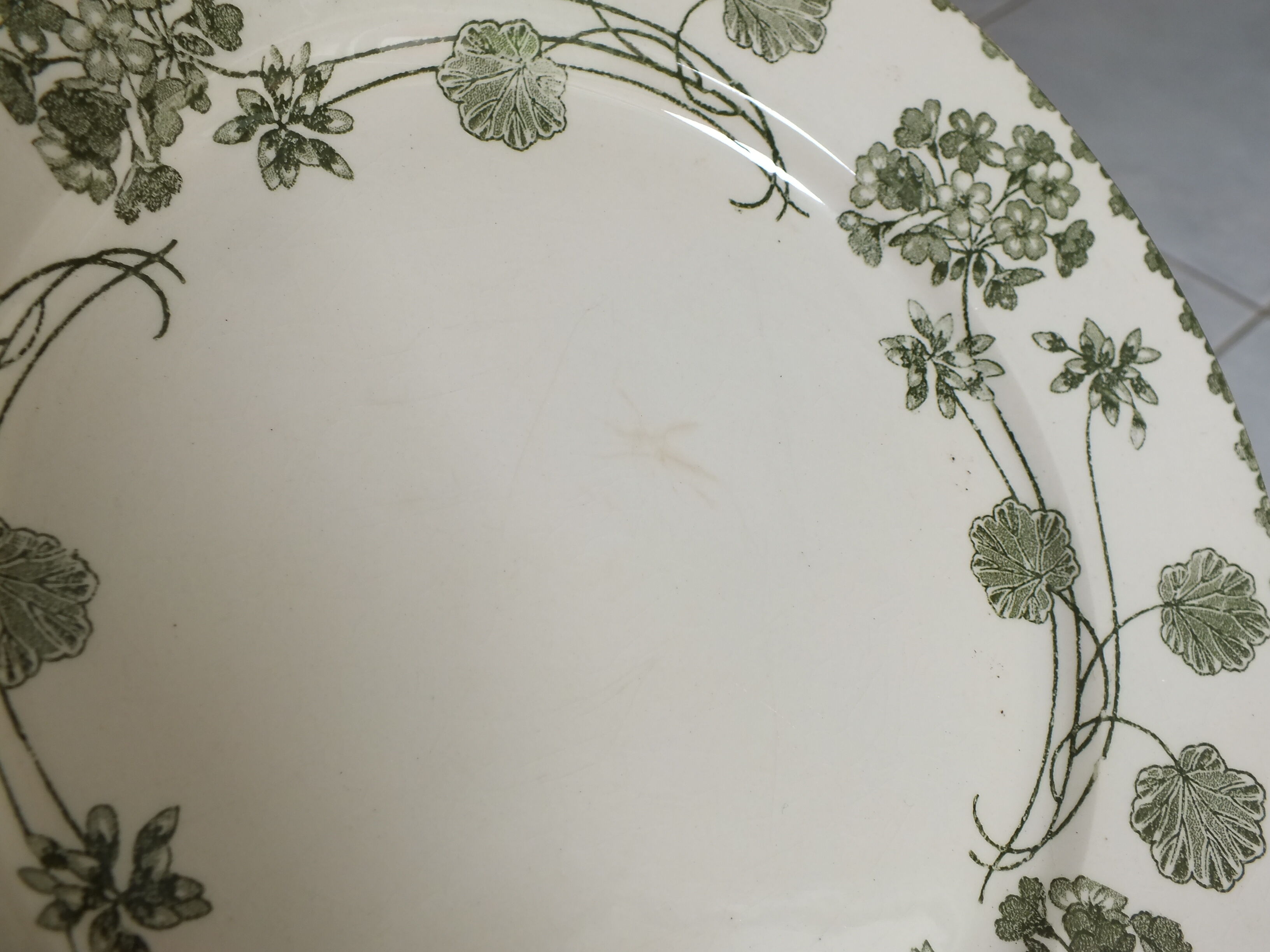 7 flat plates terre de fer sarreguemines u&c geranium