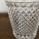 Bonbonniere, diamond-cut crystal pot with vintage lid