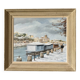 Oil on canvas by Lucien Cormier The Washhouse Boats Nantes 2009