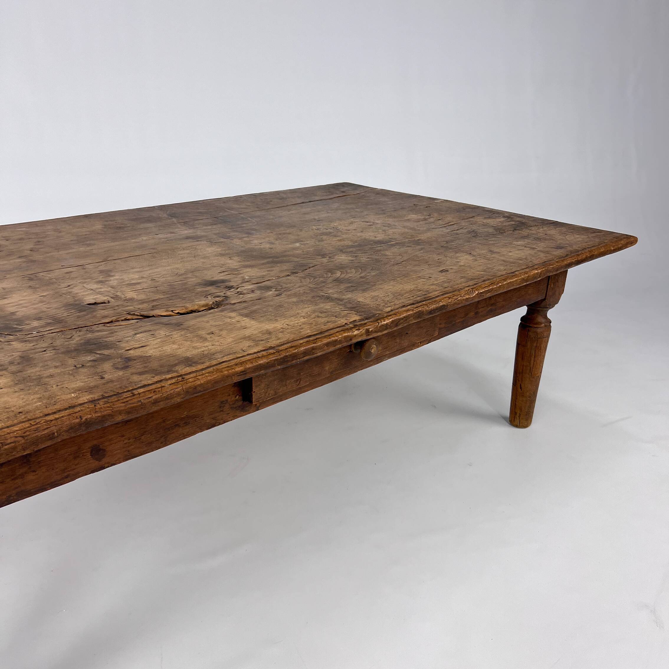 Table basse antique hollandaise en chêne, XIXe siècle