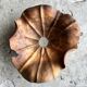 Small pendant light in corrugated teak leaf (Small D:30 H:20)