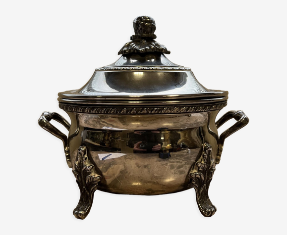 Silver metal tureen hallmarked around 1900