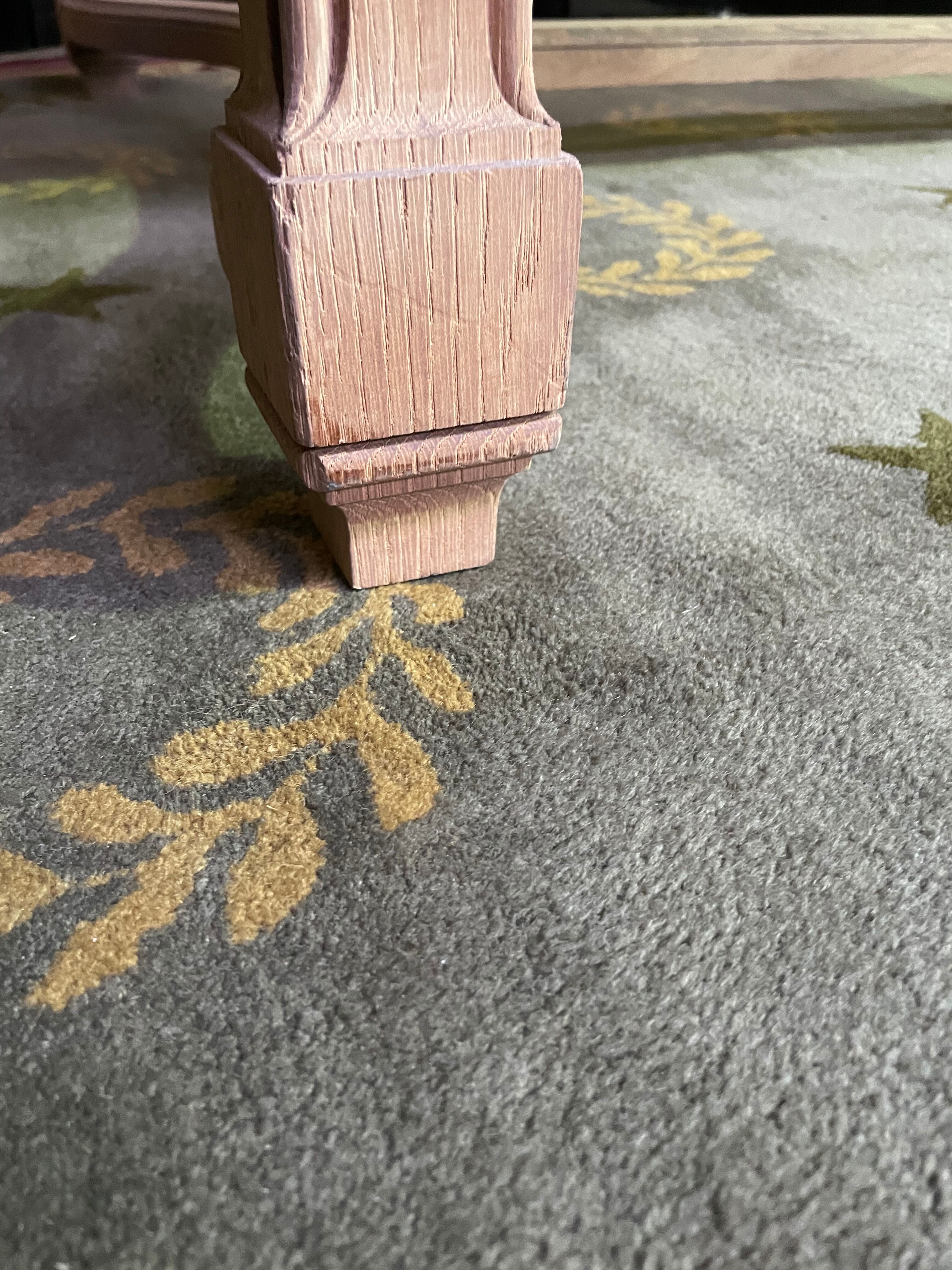 Flat desk with solid oak Henri II aero gummed