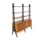 Scandinavian "double" mahogany bookcase, Sweden, 1950