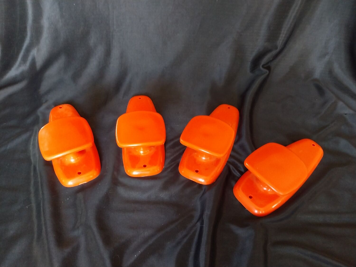 Orange wall hooks 70s