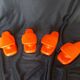 Orange wall hooks 70s