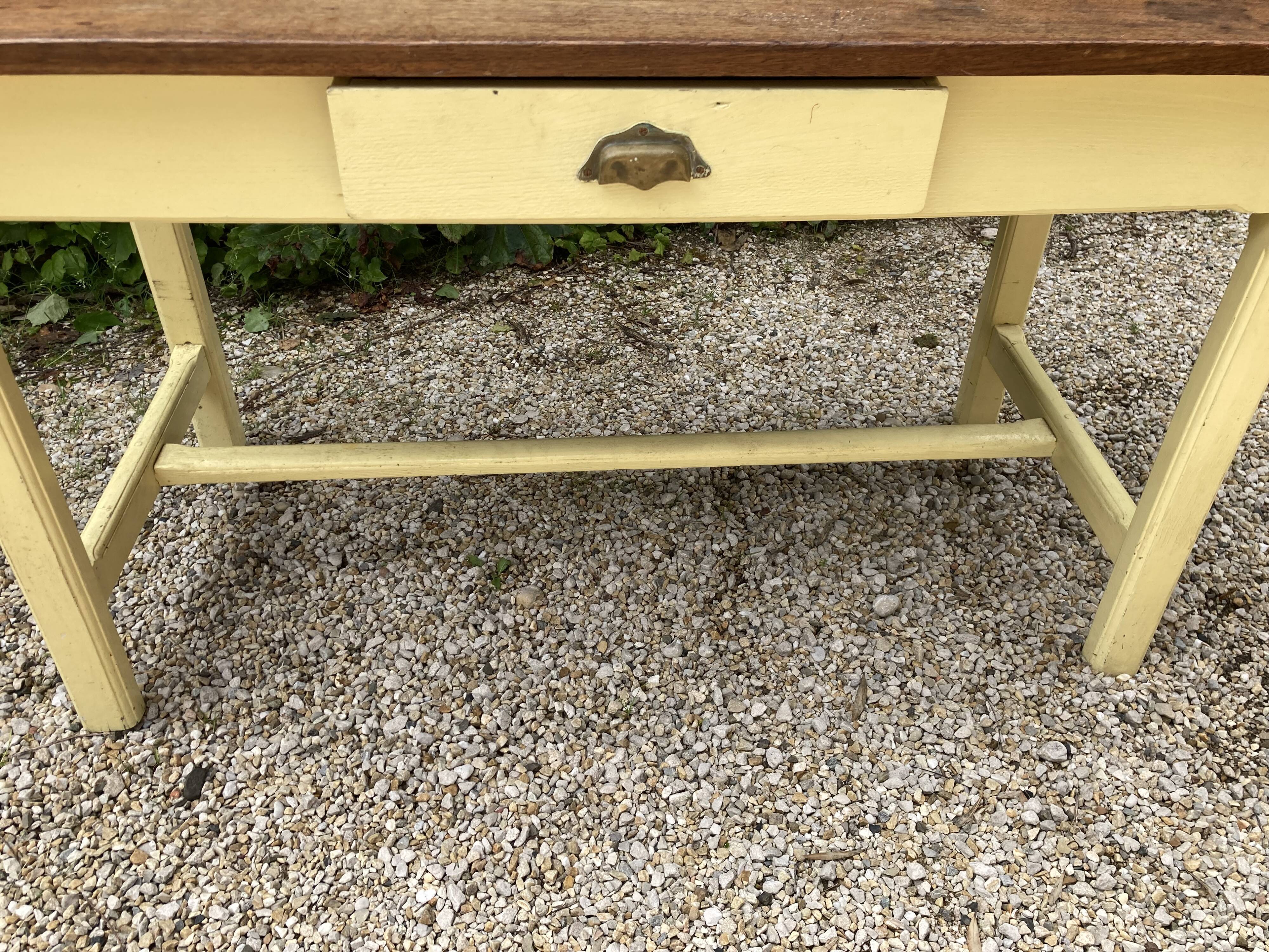 Farm table with drawer